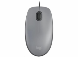 Logitech myš Corded M110 tichá, šedá, EMEA