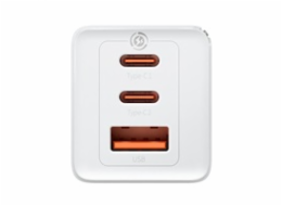 Baseus GaN5 Pro rychlonabíjecí adaptér 2x USB-C + USB-A 65W bílá