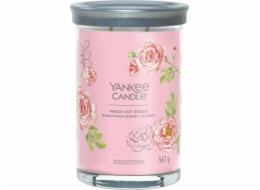 Svíčka ve skleněném válci Yankee Candle, Čerstvě nařezané růže, 567 g