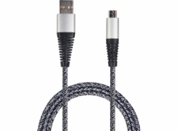 USB 2GO 2GO USB Ladekabel kabel - stříbrný - 100cm pro Micro-USB