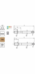Fanar THREAD UNC 1/4-20 DIN-371C R40 (2B) HSSE TN 800X