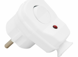 Plastrol Úhlová zástrčka 16A IP20 2P+Z s přepínačem 0-1 a bílou diodou WT-16US/LK T-99803