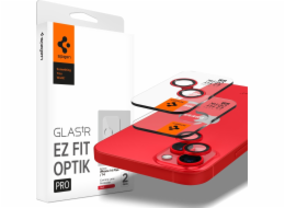 Spigen Tempered Glass for Spigen Optik.tr Protector Camera Apple iPhone 14/14 plus červená [2 balení]