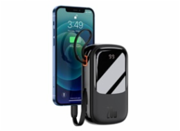 Powerbanka Baseus Qpow PRO s kabelem Lightning, portem USB-C a USB 20000 mAh, 20 W (černá)