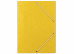 Složka Donau s Eraser A4 3-kotletka 390GSM žlutá (8643080-11PL)