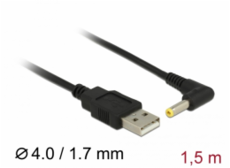 Delock Napájecí kabel USB > DC 4,0 x 1,7 mm male 90° 1,5 m