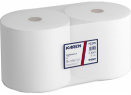 Karen Karen - Čistící hadřík na papír ve velké roli, 2vrstvý, celulóza, 310 m 2 rolí