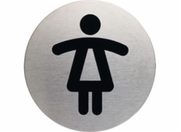 Odolný INFORMAČNÍ TALÍŘ ODOLNÝ SYMBOL DÁMSKÉ WC PRŮMĚR 83MM