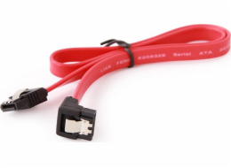 GEMBIRD Kabel SATA III, datový, 10cm s 90stupňovým ohnutým konektorem, hromadné balení, kovové klipy