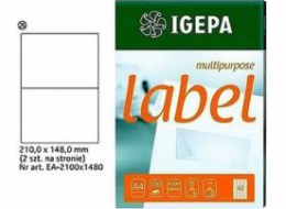 Mondi ŠTÍTKY A4 IGEPA 210 X 148 MM BÍLÁ (100)