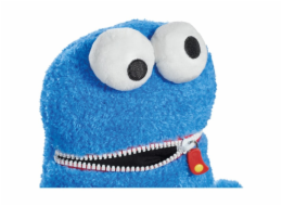 Strach jedlík cookie monster, plyšová hračka