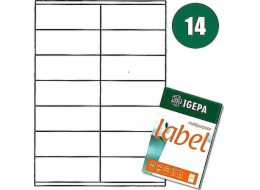 IGEPA ŠTÍTKY A4 IGEPA 105 X 41,0 MM BÍLÁ (100)