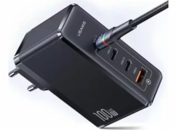 Nabíječka nabíječky Djams UP50 3XUSB-C+1XUSB GAN 100W PD Fast Charge Black/Black (US-CC163) nabíječka