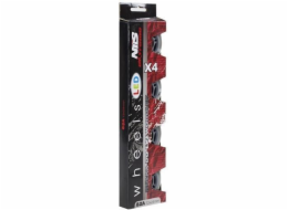 Nils Extreme PU LED-3 kolečka 72x24mm 4ks bílá (16-30-052)