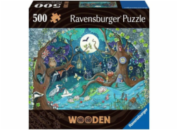  Dřevěné puzzle Fantasy Forest