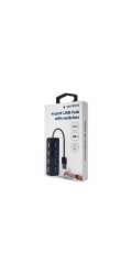 Gembird UHB-U2P4-05 USB 2.0 4-port hub with switches black