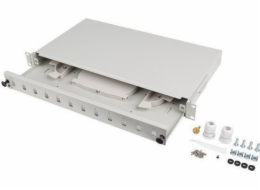 Lanberg Fight Switch 12xsc simplex/12xlc Duplex Rack 19 1u šedá + příslušenství
