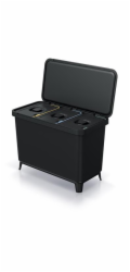 Odpadkový koš Prosperplast SYSTEMA 3x10l černý