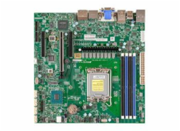 Supermicro MBD-X13SAZ-F-O SUPERMICRO MB LGA1700 (core 12g), R680E,4xDDR5,4xSATA3,M.2, PCIe5.0 x16, 2x PCIe4.0 x4, HDMI,2xDP,DVI,Audio,2x 2.5GLAN