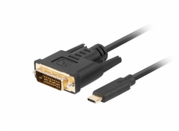 Lanberg USB-C(M)->DVI-D(24+1)(M) kabel 3m černá
