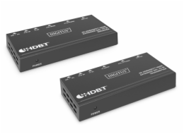 DIGITUS DS-55520 Sada extenderu 4K HDBaseT, 70 m PoC, RS232, IR, černá