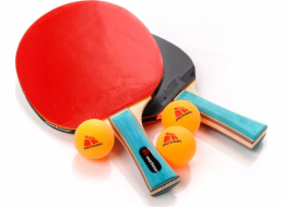 Sada na stolní tenis Meteor se 2 raketami Zephyr* + 3 míčky