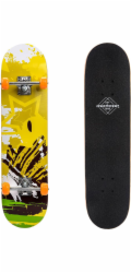 Žlutá dřevěná meteorová skateboard