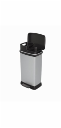 Odpadkový koš Curver Deco Bin Duo 23 l + 23 l stříbrný
