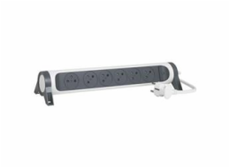 Legrand Predlžovačka Prémium 6x2P+T 3m kábel biela/tmavosivá