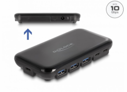 Delock 7 portový rozbočovač USB 3.2 Gen 2 se 4 porty USB Typu-A a 3 porty USB Type-C™