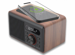 CARNEO W100 Rádio DAB+, FM, BT, Wireless charging, wood
