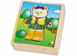 Dřevěné oblékací puzzle Viga Medvídek