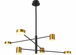 Hanging&nbsp;Lamp&nbsp;Iluxem&nbsp;Remdal&nbsp;LED&nbsp;Modern&nbsp;Black&nbsp;(PND-16374-6&nbsp;BK+GD)