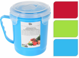 Hrnek do mikrovlnné trouby 600 ml s víčkem a parním ventilem
