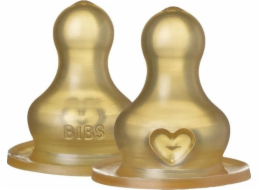 BUBS BIBS Anti -Cololic Hevea Rubber dudlík se středními toky pro děti 2 balení