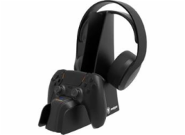 SnakeByte nabíječka 2v1 Dual Charge & Headset Stand 5 pro PS5 černá