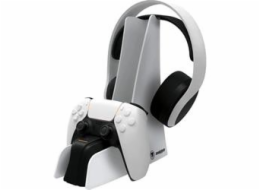 SNAKEBYTE PS5 Dual Charge 5 & Headset Stand white SnakeByte nabíječka 2v1 Dual Charge & Headset Stand 5 pro PS5 bílá
