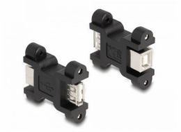 Delock Adaptér USB 2.0 ze zásuvky Typu-A na zásuvku Typu-B, se šroubovým připojením