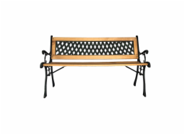 Lavička, černá/akát, 53 cm x 123 cm x 74 cm