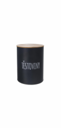 Dóza BLACK na těstoviny plech/bambus
