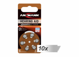10x6 Ansmann Zinc-Air 312 (PR41) Hörgeräte Batterien
