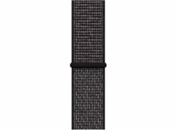 Reflexní pásek Crong Crong – Sportovní pásek Apple Watch 42/44 mm (černý)