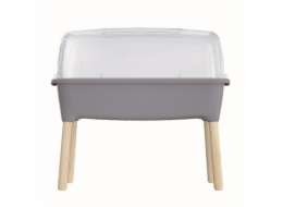Sadbovač Prosperplast RESPANA PLANTER WOOD HIGH SET 78 cm šedý kámen 