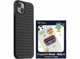 Sada pouzder Pinit Pinit Dynamic + Emoji Pin iPhone 14 Plus 6.7 černo/černý vzor 3