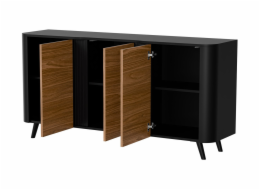 Cama Komoda VOLARE 151 x 39 x 75 cm černá/ořech