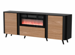 Cama Komoda Volare 200 x 39 x 75 cm černá/ořech + krb