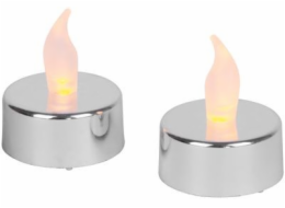 Svíčka čajová LED stříbrná 2 ks MagicHome