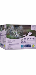 BOZITA Tasty meat menu - mokré krmivo pro kočky - 12 x 85g