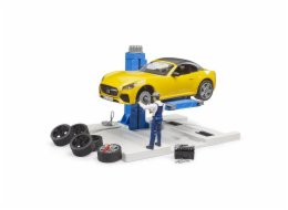 Bruder bworld Autoservis + Bruder roadster, autíčko