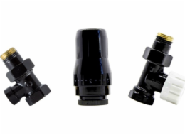 Schlosser STANDARD TERMOSTATICKÝ SET 1/2GZ x 1/2GW ROVNÝ - ČERNÝ